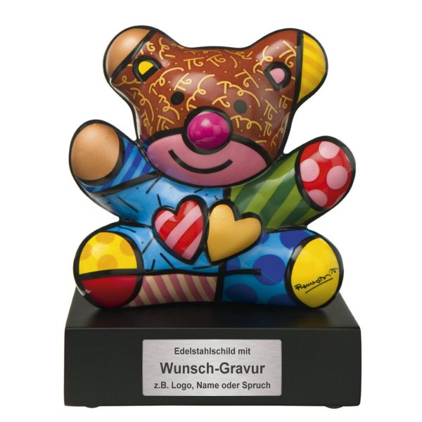 Goebel Porzellan-Figur mit Gravur, Romero Britto Truly Yours 12,5cm, personalisiert