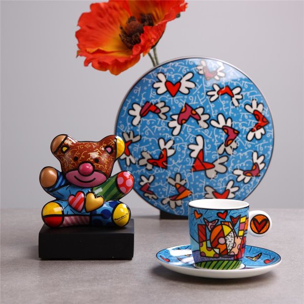 Goebel Porzellan-Figur mit Gravur, Romero Britto Truly Yours 12,5cm, personalisiert