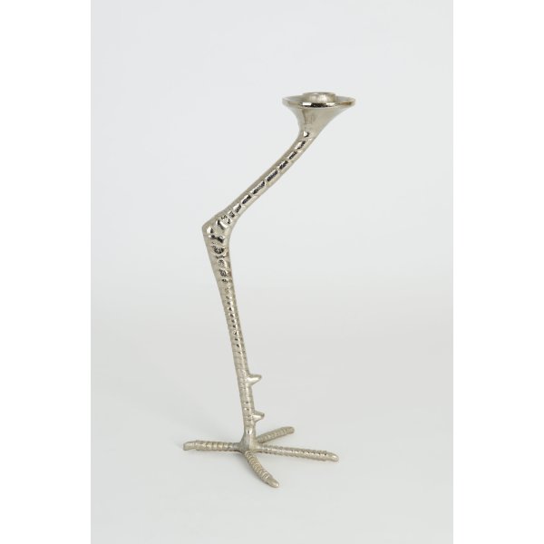 Holländer Kerzenständer 1-flg. La Gru grande Vogelbein 41cm silber
