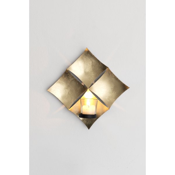 Holländer Wandwindlicht 1-flg. Scudo 27cm blattvergoldet