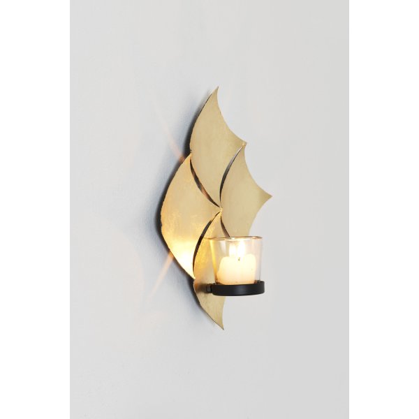 Holländer Wandwindlicht 1-flg. Scudo 27cm blattvergoldet