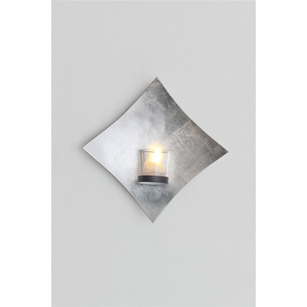 Holländer Wandwindlicht 1-flg. Semplice 27cm blattversilbert