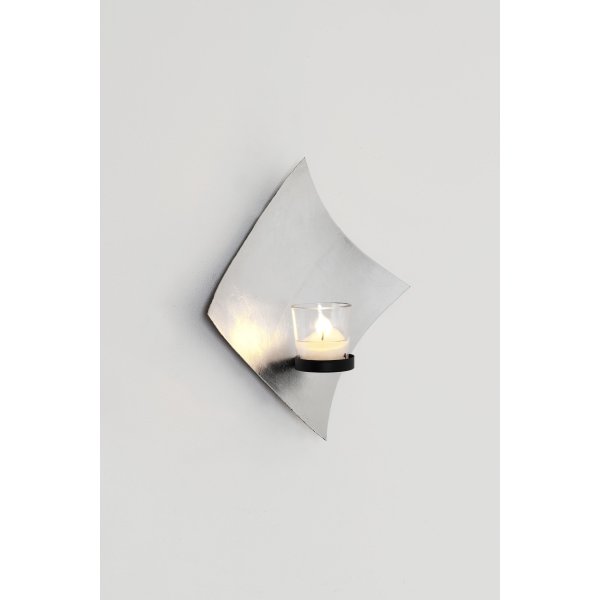 Holländer Wandwindlicht 1-flg. Semplice 27cm blattversilbert