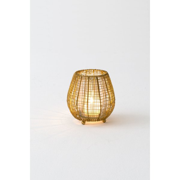 Holländer Windlicht Contofigura Piccolo Eisen gold