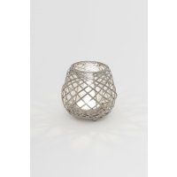 Holl&auml;nder Windlicht ALVEARE Piccolo 14cm mattsilber