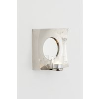 Holländer Spiegel-Windlicht BASILICO 18cm silber