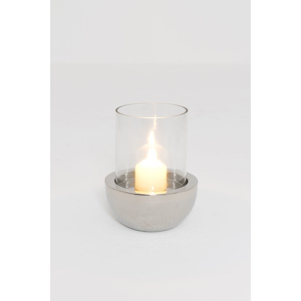 Holländer Windlicht 1-flg. PERA MEDIUM 19cm silber