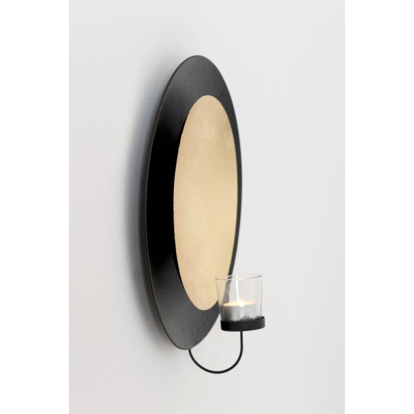 Holländer Wandwindlicht 1-flg. DESERTO GRANDE Eisen gold-schwarz