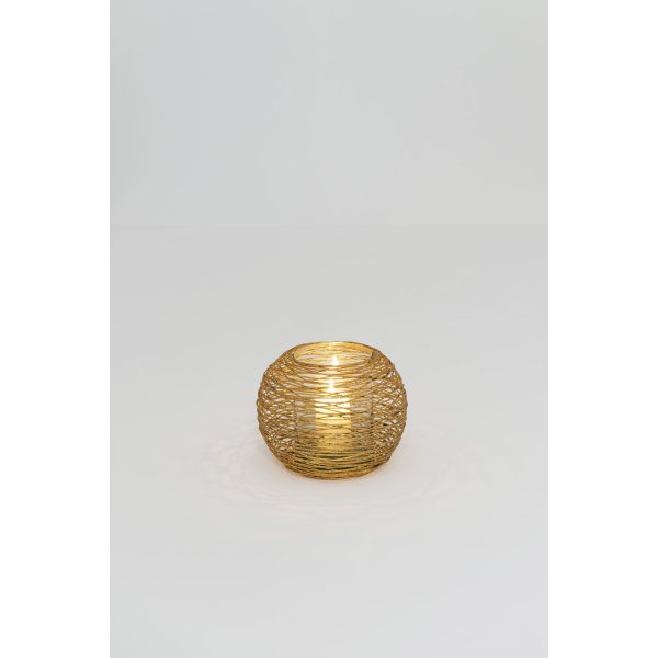 Holländer Windlicht 1-flg. NOMADE Piccolo Eisen gold