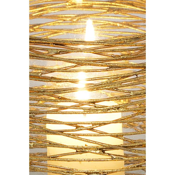 Holländer Windlicht 1-flg. NOMADE Piccolo Eisen gold