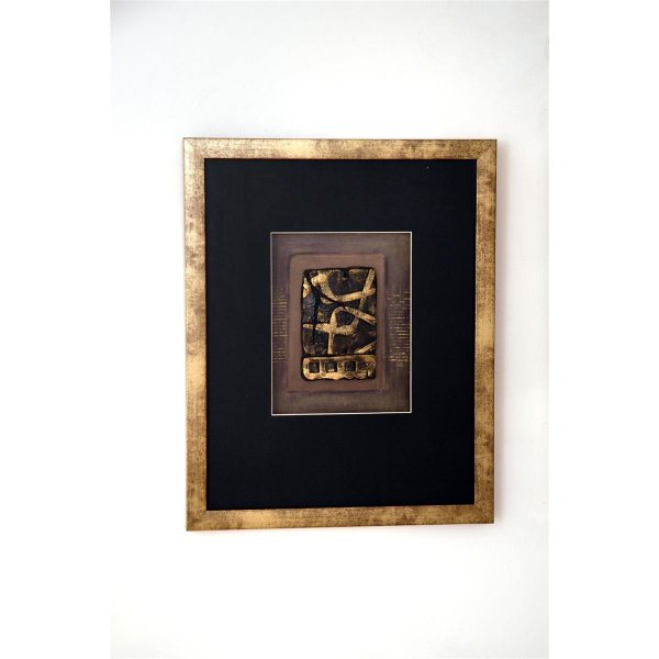 Holländer Wandbild IMMAGINE 2 Holz-Glas-Kunststein gold-schwarz
