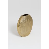 Holländer Dekovase SCUDO OVAL Piccolo Aluminium gold