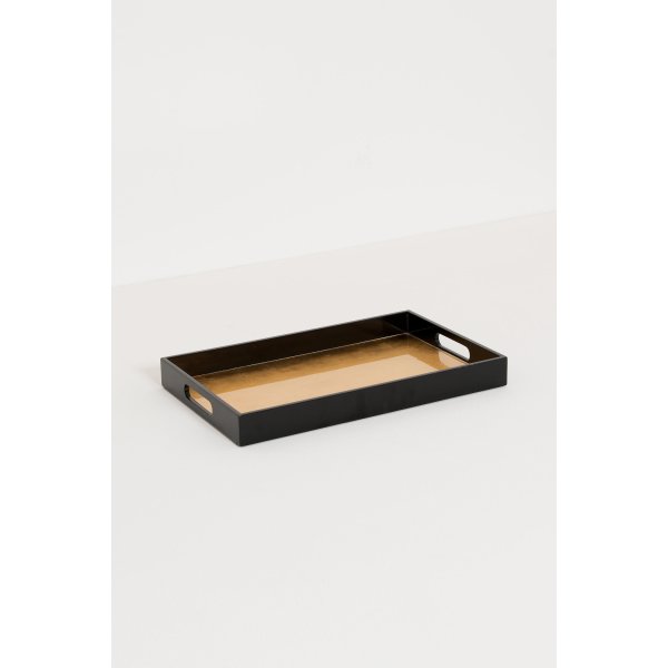 Holländer Tablett EGOISTA Piccolo MDF Lack schwarz glänzend