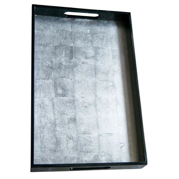 Holländer Tablett EGOISTA Piccolo MDF Lack schwarz glänzend