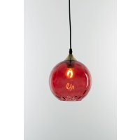 Holl&auml;nder Pendelleuchte ROMA Glas rot