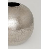 Holländer Dekovase CARTELLA Aluminium vernickelt silber
