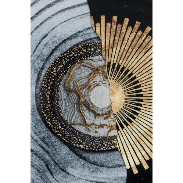 Holländer Bild AZURA Bilddruck auf Papier schwarzgrau-gold-weißgrau