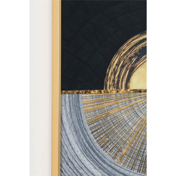 Holländer Bild RIHANA Bilddruck auf Papier blaugrün-weiß-grau-gold