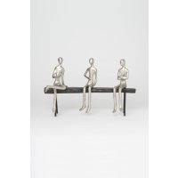Holl&auml;nder Figurengruppe COMPLICITA Aluminium silber
