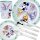 Sterngraf Kinderset Disney-Figuren Mickey Mouse Dumbo Frozen 7tlg. mit Gravur (zB Namen) personalisiertes Kinderbesteck + Kindergeschirr