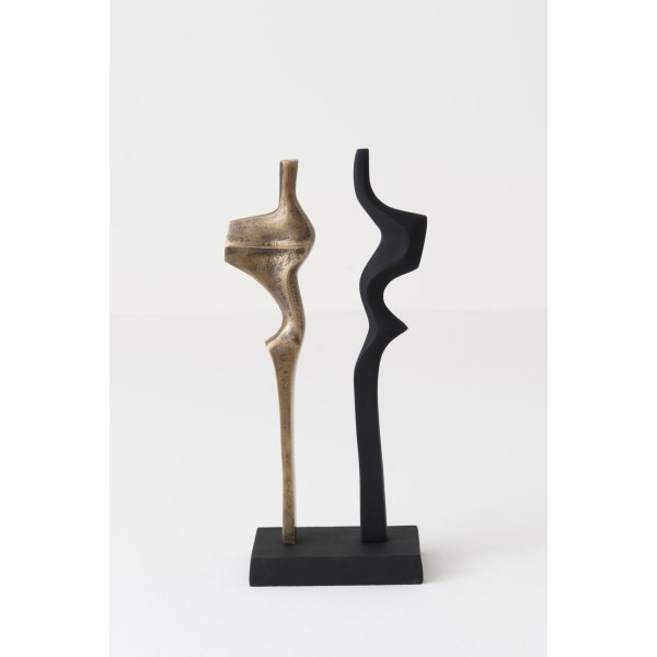 Holländer Dekoobjekt FAGIANO Piccolo Aluminium mattschwarz-antikgold