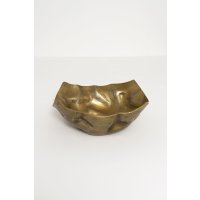 Holländer Dekoschale RUSTICA GROSS Aluminium gold