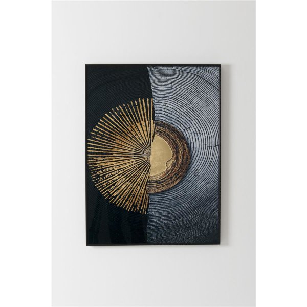 Holländer Bild AURELIO Bilddruck auf Papier blaugrün-gold-weißgrau