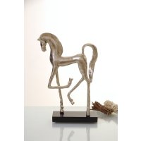 Holl&auml;nder Figur STALLION Aluminium silber
