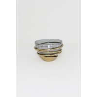 Holländer Glasschale SKATOLA GROSS Aluminium gold