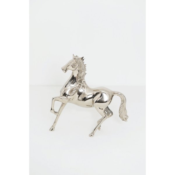 Holländer Pferd CAVALLA MEDIUM Aluminium poliert silber