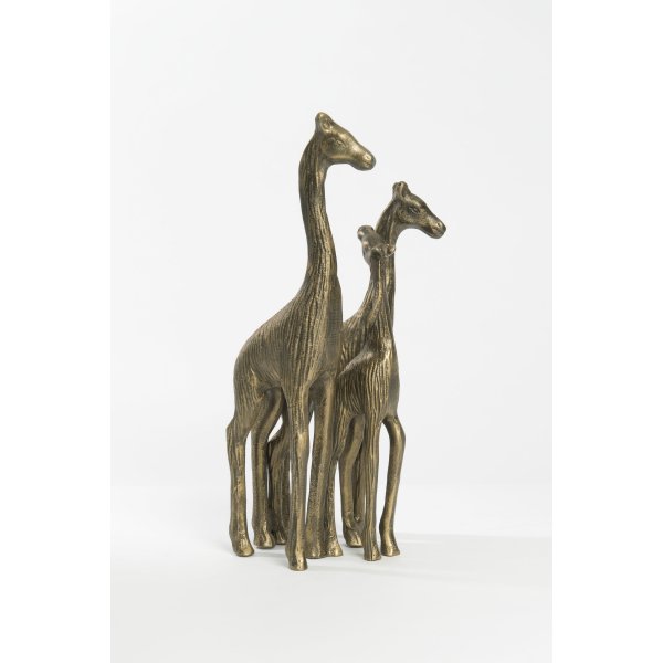 Holländer Figur GIRAFFE Aluminium antik mattgold