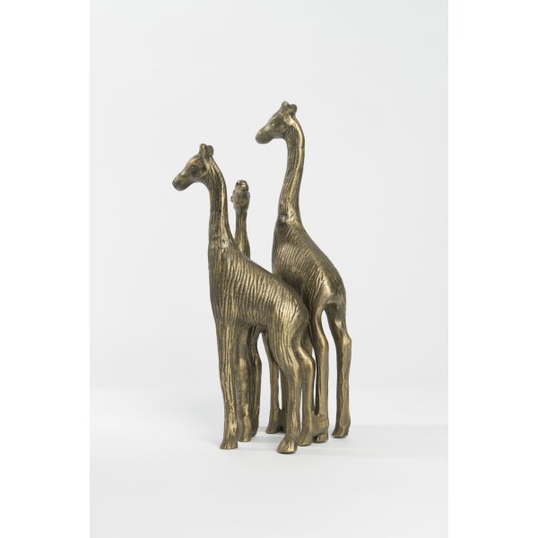 Holländer Figur GIRAFFE Aluminium antik mattgold