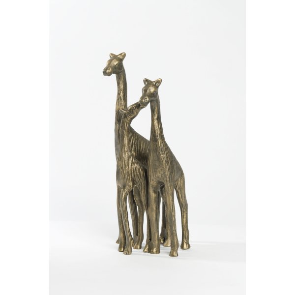 Holländer Figur GIRAFFE Aluminium antik mattgold
