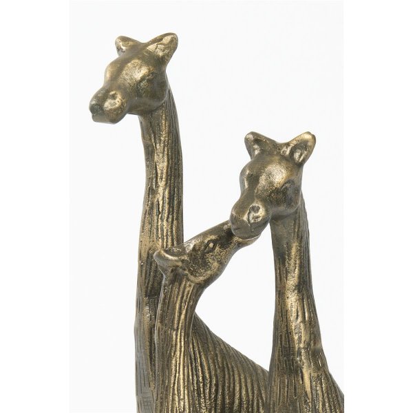 Holländer Figur GIRAFFE Aluminium antik mattgold