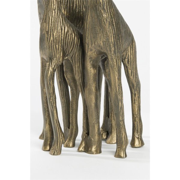 Holländer Figur GIRAFFE Aluminium antik mattgold