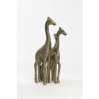 Holl&auml;nder Figur GIRAFFE Aluminium antik mattgold