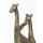 Holländer Figur GIRAFFE Aluminium antik mattgold
