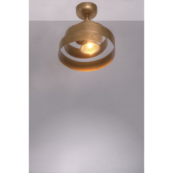 Holländer Deckenstrahler 1-flg. BANDEROLE Eisen gold