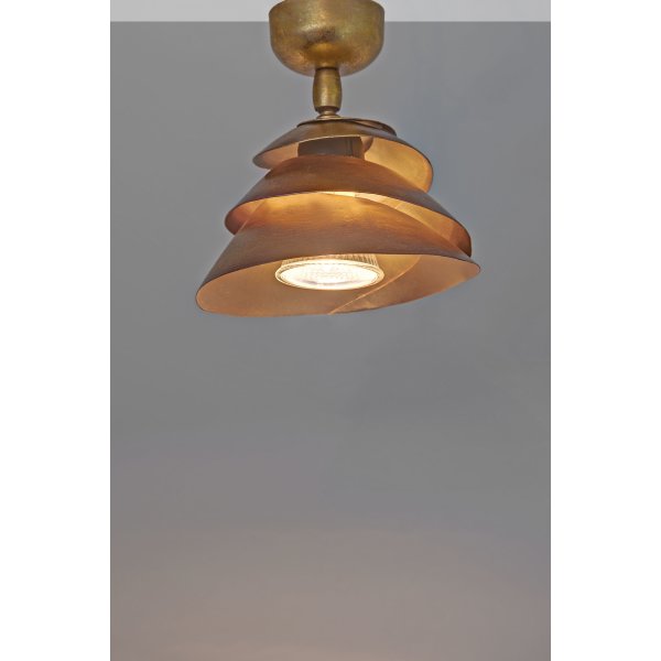 Holländer Deckenstrahler 1-flg. SNAIL ONE Eisen gold