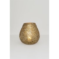 Holl&auml;nder Windlicht ALVEARE MOLTO GRANDE Eisen mattgold