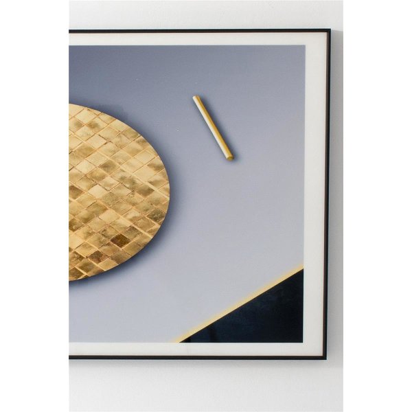 Holländer Bild CHRISO Bilddruck auf Papier schwarz-grau-gold-weiß