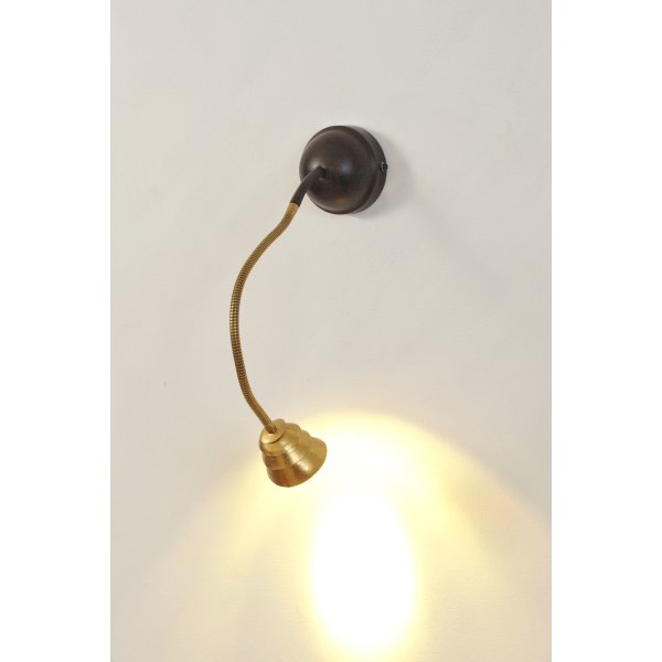 Holländer Wandleuchte 1-flg. SNAIL TWO Eisen braun-schwarz-gold