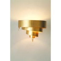 Holländer Wandleuchte 1-flg. BANDEROLE Eisen gold