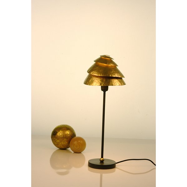 Holländer Tischleuchte 1-flg. SNAIL ONE Eisen braun-schwarz-gold