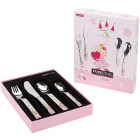 Puresigns Kinderbesteck Prinzessin Nelia 4tlg mit Gravur...