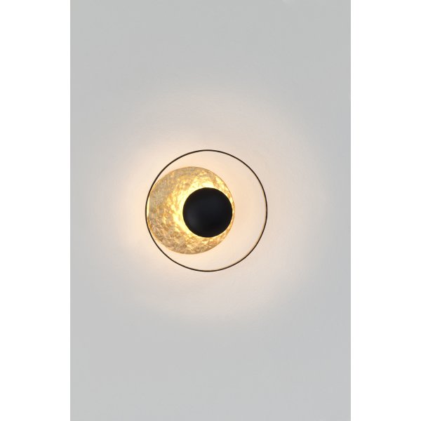 Holländer Wandleuchte SATELLITE MINI Eisen gold-braun-schwarz