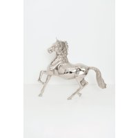 Holl&auml;nder Pferd CAVALLA GRANDE Aluminium poliert silber
