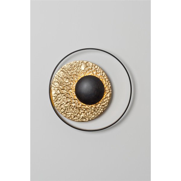 Holländer Wandleuchte 4-flg. SATELLITE Eisen braun-schwarz-gold