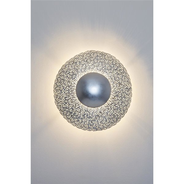 Holländer Wandleuchte 2-flg. UTOPISTICO CIRCA Eisen silber