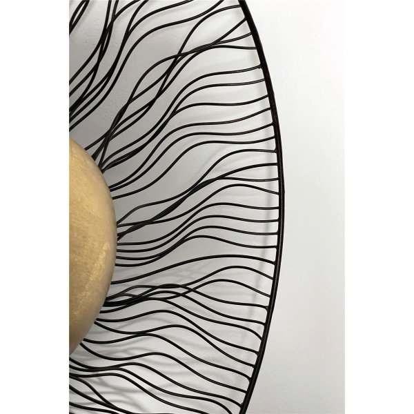 Holländer Wandleuchte 6-flg. VALENTINA DUE Eisen gold-braun-schwarz